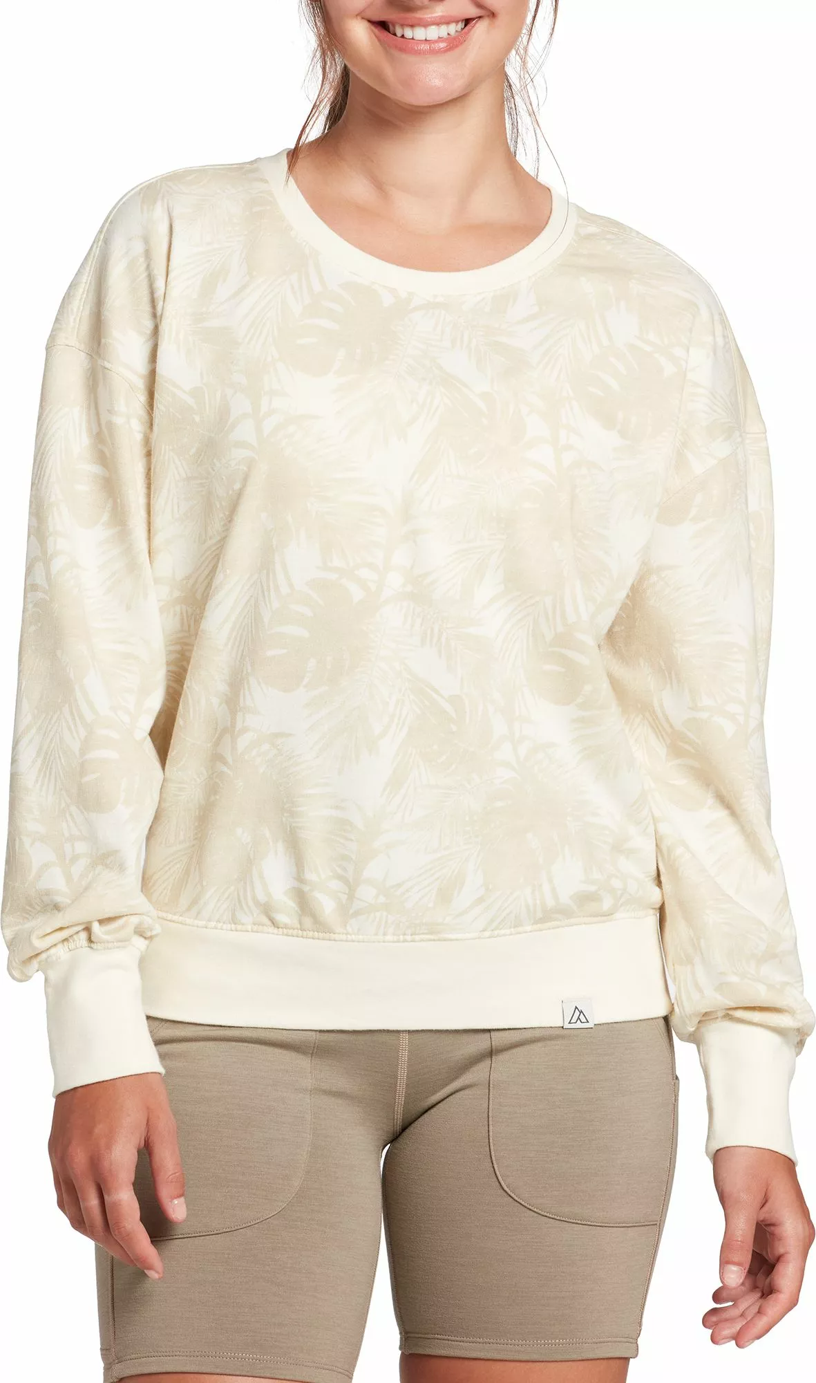 Alpine Design Women's Fleece Crewneck Sweatshirt For Women Unbleached Midnight Fern 3 Alpine Design Women's Fleece Crewneck Sweatshirt For Women Unbleached Midnight Fern