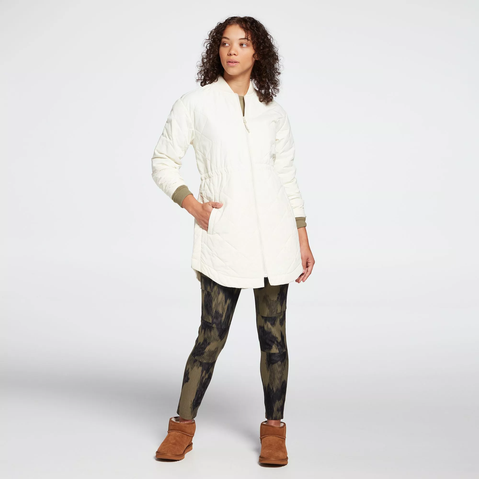 Alpine Design Women's Bright Vista Quilted Parka For Women Light Olive 4 Alpine Design Women's Bright Vista Quilted Parka For Women Light Olive - Image 2