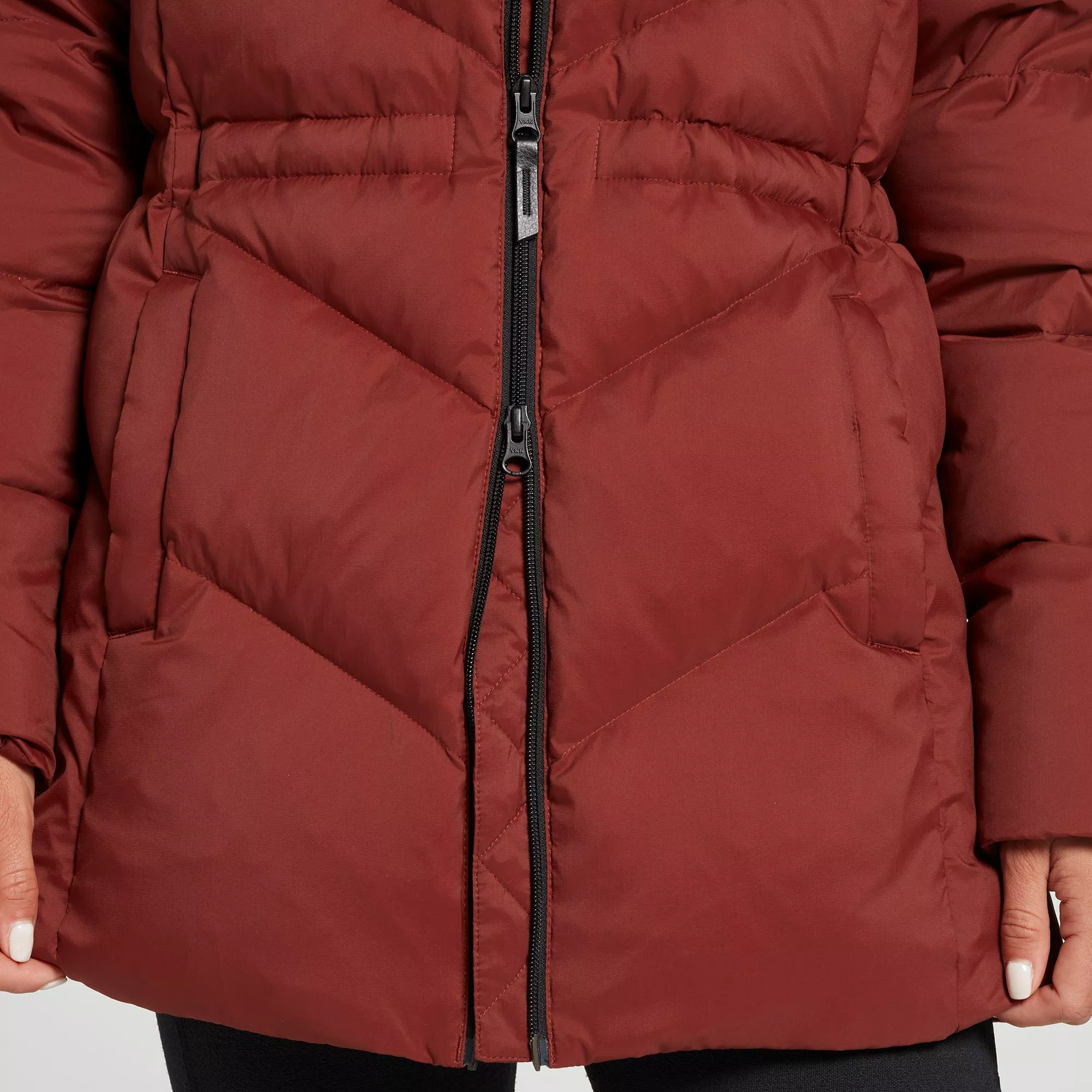 Alpine Design Women's Dream Puff Faux Fur Down Jacket For Women Red Chestnut 8 Alpine Design Women's Dream Puff Faux Fur Down Jacket For Women Red Chestnut - Image 7