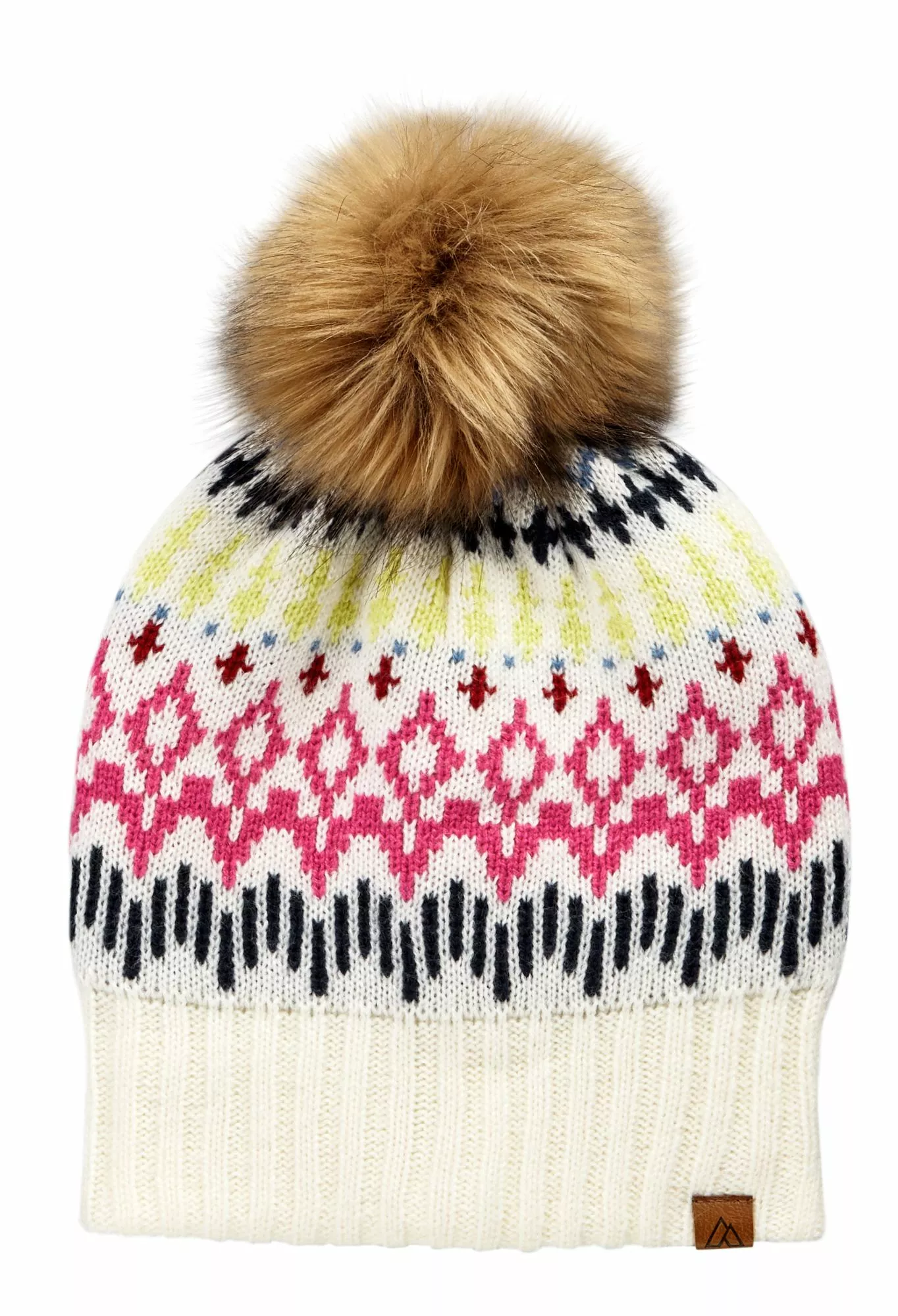 Alpine Design Women's Fair Isle Beanie For Women Cream 6 Alpine Design Women's Fair Isle Beanie For Women Cream - Image 4