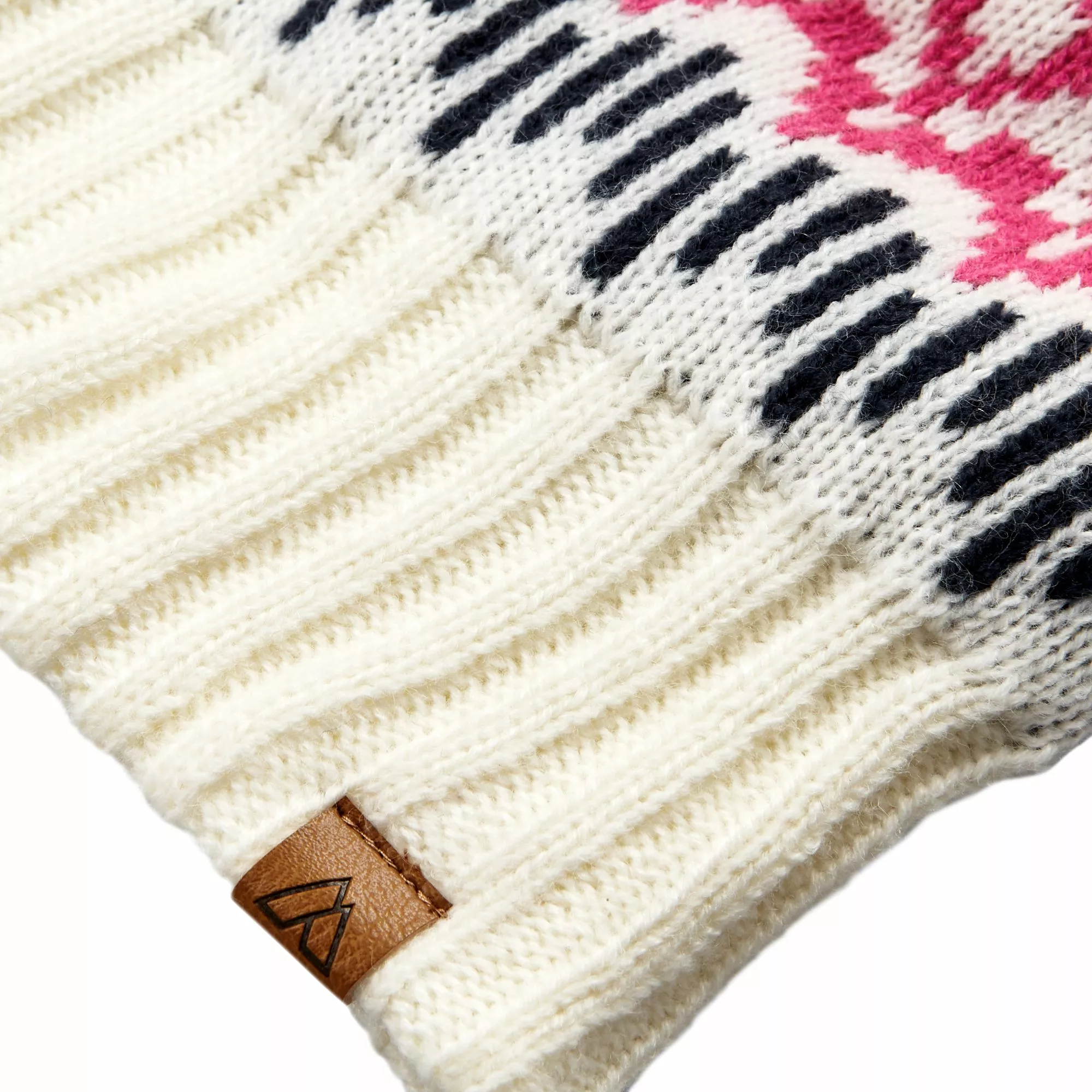Alpine Design Women's Fair Isle Beanie For Women Cream 8 Alpine Design Women's Fair Isle Beanie For Women Cream - Image 6