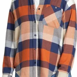 Alpine Design Women's Journey Oversized Flannel For Women Tree Moss/autumn