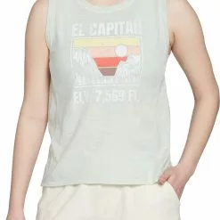 Alpine Design Women's Muscle Graphic Tank Top For Women Muted Mint