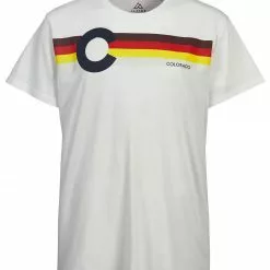 Alpine Design Men's Colorado Short Sleeve Graphic Tee For Men Egret/co