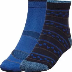 Alpine Design Men's Explorer Quarter Socks – 2 Pack For Men Blue