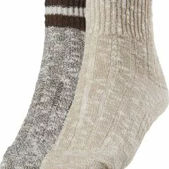 Alpine Design Men's Cotton Ragg Socks - 2 Pack For Men Black