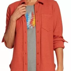 Alpine Design Women's Wanderful Brushed Knit Long Sleeve Shirt For Women Deep Rust