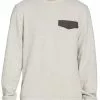 Alpine Design Men's Stratus Sky Textured Crew Neck Sweatshirt For Men Bone White Heather